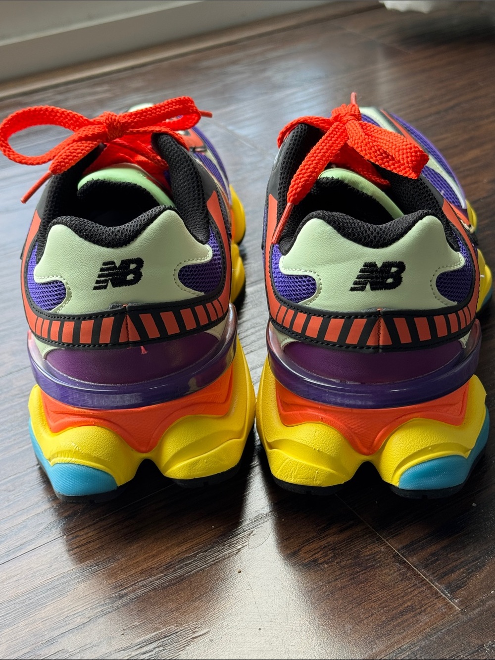 New Balance Purple, Red & Yellow Men’s Athletic Sneakers - Picture 6 of 14
